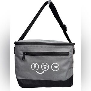 Stylish Gray and Black Insulated Lunch Bag